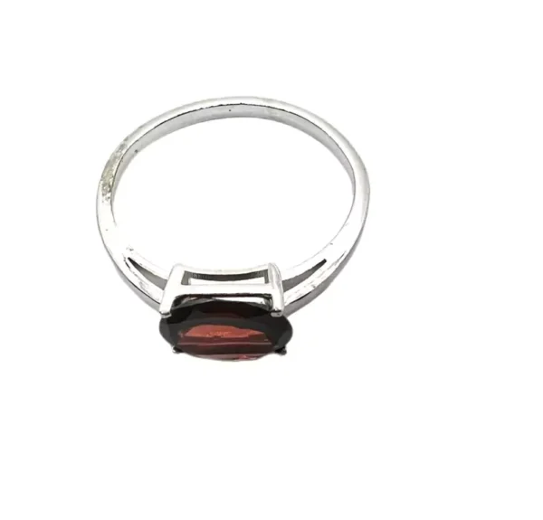 Stunning Garnet & Silver Ring | Engagement Ring For Men & Women