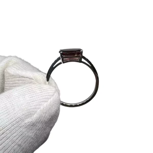 Stunning Garnet & Silver Ring | Engagement Ring For Men & Women