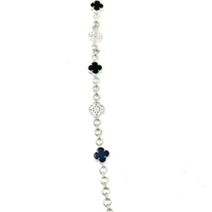 Black Onyx Tennis Bracelet With Sterling Silver | Bracelets For Men & Women