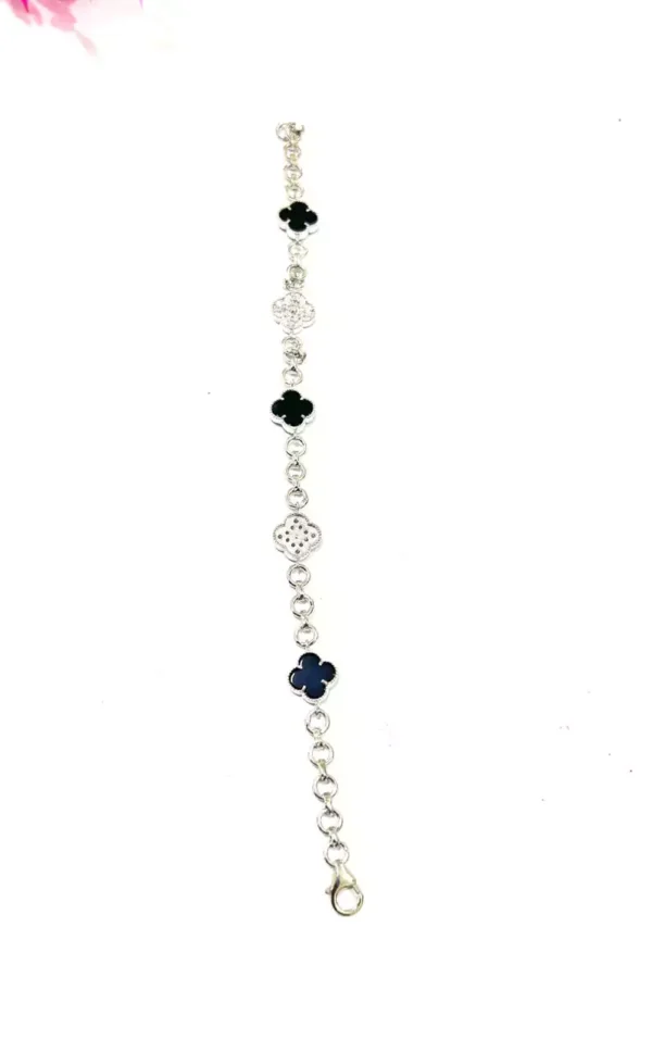 Black Onyx Tennis Bracelet With Sterling Silver | Bracelets For Men & Women